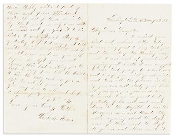 (CIVIL WAR--NEW YORK.) Nicholas Ecker. Long run of letters by a 44-year-old private from Montgomery County.